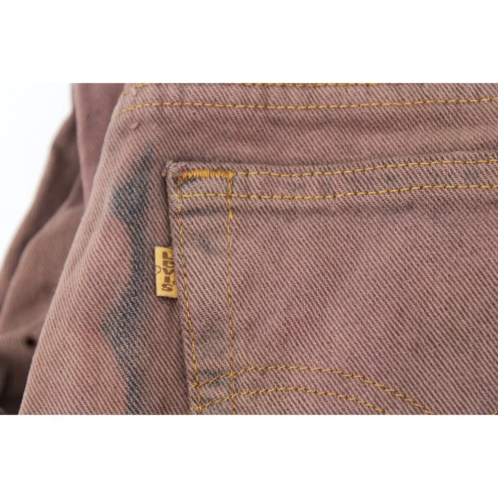Levis 545 Loose Fit Vintage 90s 36x25 Made in USA Bleached Black Hemmed